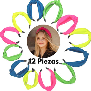 DIADEMA TURBANTE NEON (12 PZ)