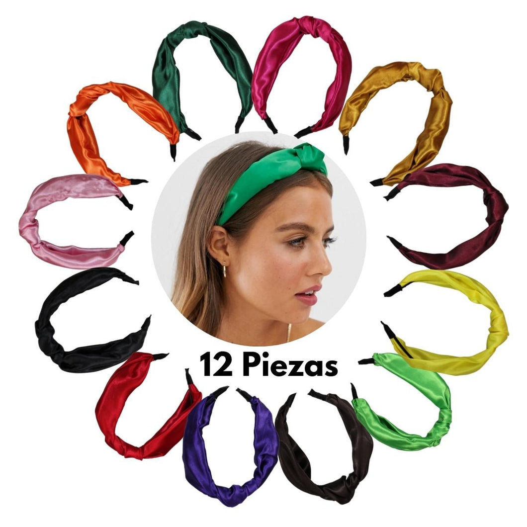 DIADEMA TURBANTE METÁLICA (12 PZ)