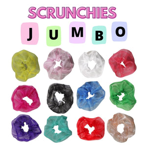 SCRUNCHIES JUMBO ORGANZA (12PZ)