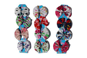 MOÑO14CMX10CM COLORES ESTAMPADOS CON PEDRERIA (12 PZ)