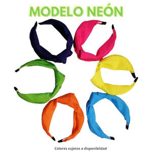 DIADEMA TURBANTE NEON (12 PZ)