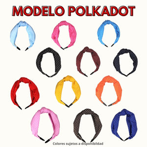 DIADEMA TURBANTE POLKA DOT (12 PZ)