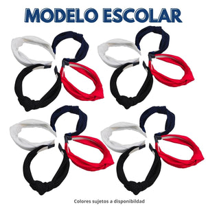 DIADEMA TURBANTE ESCOLAR (12 PZ)