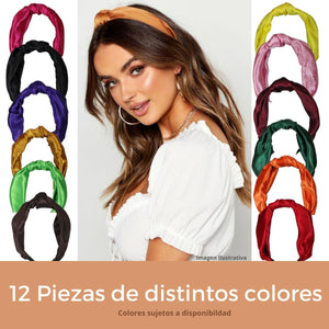 DIADEMA TURBANTE METÁLICA (12 PZ)