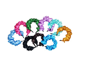 DIADEMA SCRUNCHIE METÉLICA GRUESA (12PZ)