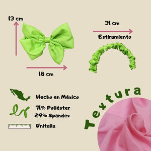 VALERINA BEBE MOÑO JUMBO COLORES MASCOTIN (12 PZ)