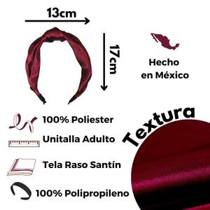 DIADEMA TURBANTE METÁLICA (12 PZ)