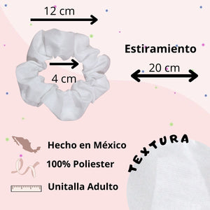 SCRUNCHIE ESTAMPADO UNICORNIO (12 PZ)