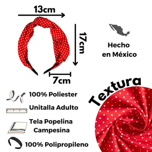 DIADEMA TURBANTE POLKA DOT (12 PZ)