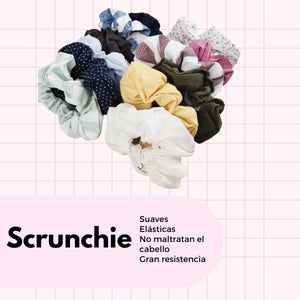 SCRUNCHIES COLORES MIX (12PZ)