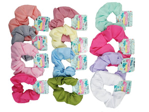 SCRUNCHIE COLORES PASTEL (12 PZ)