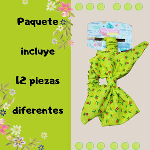 VALERINA BEBE MOÑO JUMBO COLORES MASCOTIN (12 PZ)