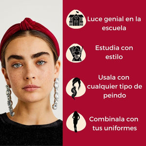 DIADEMA TURBANTE ESCOLAR (12 PZ)