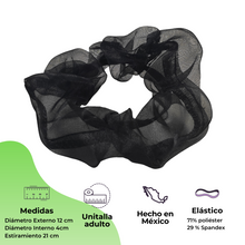 Cargar imagen en el visor de la galería, SCRUNCHIES ORGANZA (12PZ)
