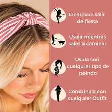 Cargar imagen en el visor de la galería, DIADEMA TURBANTE RAYAS (12 PZ)
