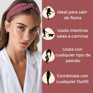 DIADEMA TURBANTE POLKA DOT (12 PZ)