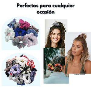 SCRUNCHIES COLORES MIX (12PZ)