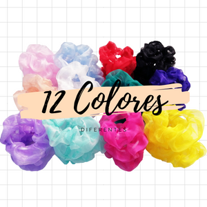 SCRUNCHIES ORGANZA (12PZ)