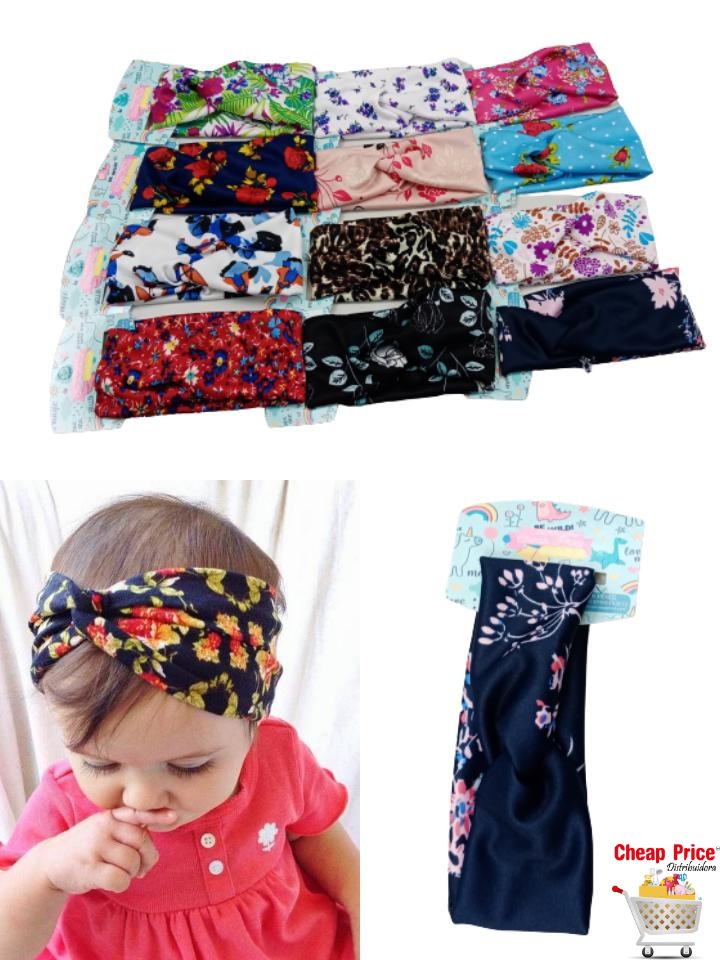 TURBANTE BEBE ESTAMPADO (12 PZ)