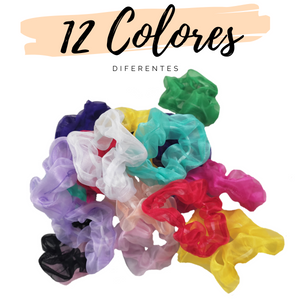 SCRUNCHIES JUMBO ORGANZA (12PZ)