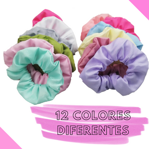 SCRUNCHIE COLORES PASTEL (12 PZ)