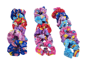 SCRUNCHIE ESTAMPADO UNICORNIO (12 PZ)