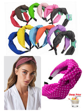 Cargar imagen en el visor de la galería, DIADEMA TURBANTE POLKA DOT (12 PZ)
