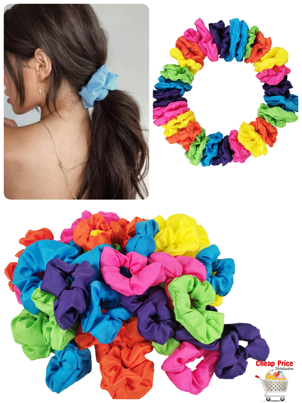 SCRUNCHIES NEON (12PZ)