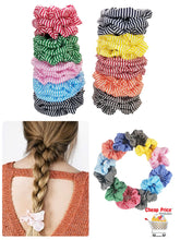 Cargar imagen en el visor de la galería, SCRUNCHIE RAYAS (12 PZ)
