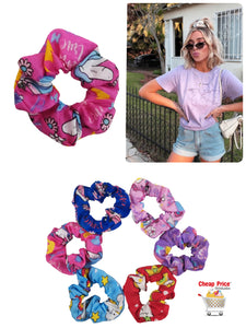 SCRUNCHIE ESTAMPADO UNICORNIO (12 PZ)