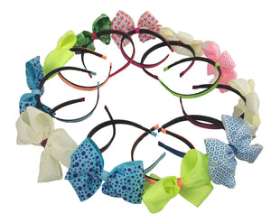 DIADEMA DE LISTON CANDY ESTAMPADO (12 PZ)