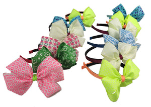 DIADEMA DE LISTON CANDY ESTAMPADO (12 PZ)