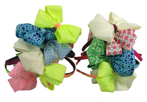 DIADEMA DE LISTON CANDY ESTAMPADO (12 PZ)