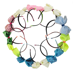 DIADEMA DE LISTON CANDY ESTAMPADO (12 PZ)