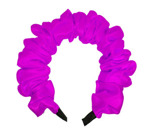 DIADEMA SCRUNCHIE METÉLICA GRUESA (12PZ)