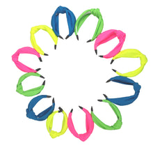 Cargar imagen en el visor de la galería, DIADEMA TURBANTE NEON (12 PZ)
