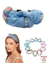 Cargar imagen en el visor de la galería, DIADEMA TURBANTE PASTEL CON PERLAS (12PZ)
