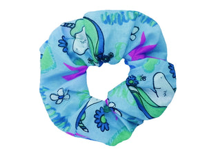 SCRUNCHIE ESTAMPADO UNICORNIO (12 PZ)