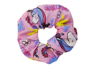 SCRUNCHIE ESTAMPADO UNICORNIO (12 PZ)