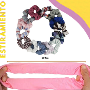 SCRUNCHIES COLORES MIX (12PZ)