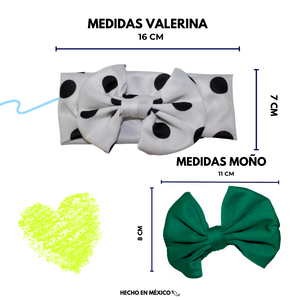 VALERINA BEBE MOÑO ESTAMPADO (12PZ)