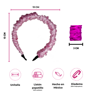 DIADEMA SCRUNCHIE METÉLICA GRUESA (12PZ)