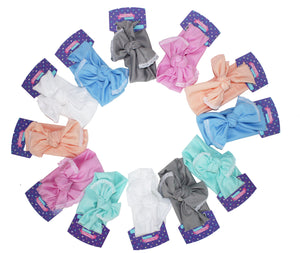 VALERINA BEBE MOÑO ENCAJE COLORES PASTEL (12 PZ)