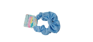 SCRUNCHIES CON MOÑO COLORES LISOS (12PZ)