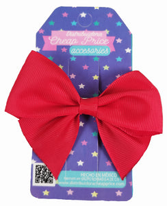 MOÑO DE LISTON ROXY ESCOLAR 9CM X 8CM (12 PZ)