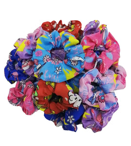 SCRUNCHIE ESTAMPADO UNICORNIO (12 PZ)