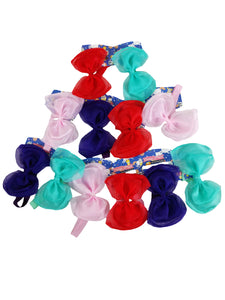 LIGA CON MOÑO ORGANZA MIX (12 PZ)