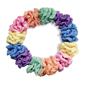 SCRUNCHIE COLORES PASTEL (12 PZ)