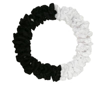 Cargar imagen en el visor de la galería, SCRUNCHIES BLANCO Y NEGRO (12PZ)
