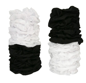 SCRUNCHIES BLANCO Y NEGRO (12PZ)